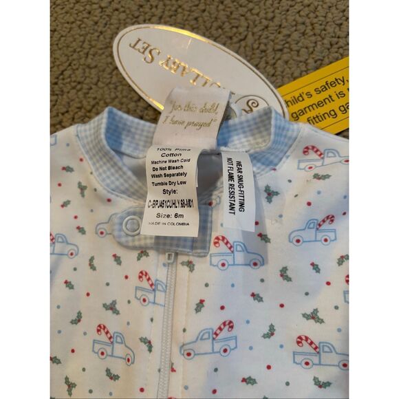 NWT Lullaby Set Christmas Pajamas 6m footie - Picture 3 of 5